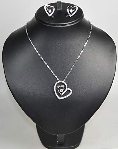 CHARTAGE-NECKLACE-SET-BELGIAN-DESIGN-RHODIUM-PLATED-METAL-WITH-CUBIC-ZIRCON-STONE-ST252740-SILVER-0