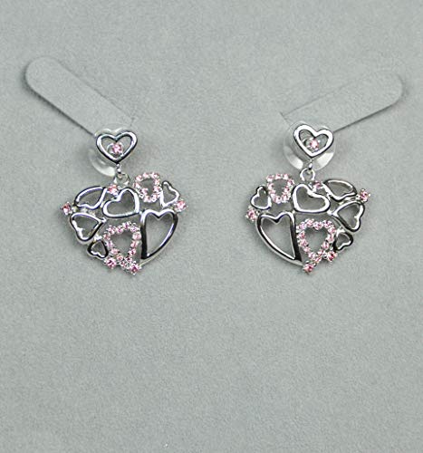 CHARTAGE-NECKLACE-SET-WITH-BELGIAN-DESIGN-Rhodium-Plated-Metal-with-Cubic-Zircon-Stone-ST59662-PINK-STONE-0-0