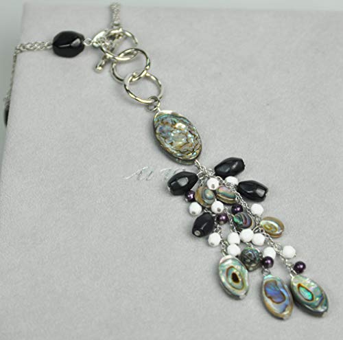 CHARTAGE-NECKLACE-SET-WITH-EARRING-BELGIAN-DESIGN-Rhodium-Plated-Metal-with-Belgian-beads-ST95037-SilverGrey-Beads-0-0