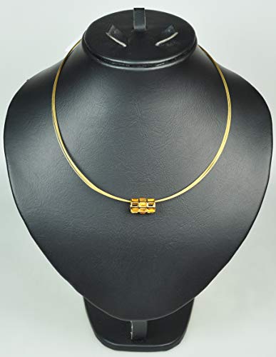 CHARTAGE-NECKLACE-WITH-RODIUM-PLATED-METAL-WITH-CUBIC-ZIRCON-STONEN16593-GOLD-STRINGLIGHT-TOPAZ-0