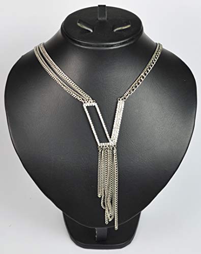 FASHION-LONG-NECKLACE-None-Precious-Metal-N2683-Silver-0