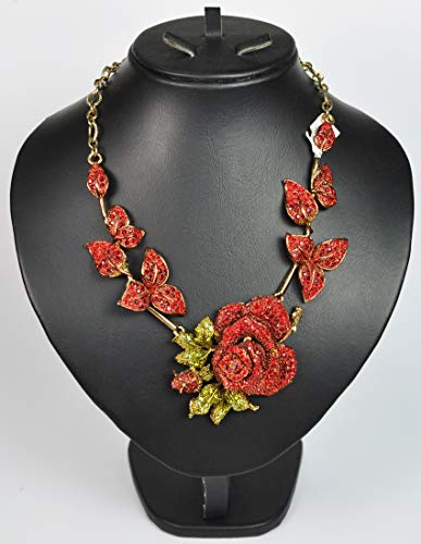 FASHION-NECKLACE-Rhodium-Plated-Metal-with-Crystal-N2529-GOLDRED-0