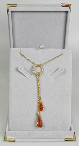 Gold-plated-Chain-with-a-Pampel-cut-Citrine-Fancy-Stone-Drop-type-Pendant-0