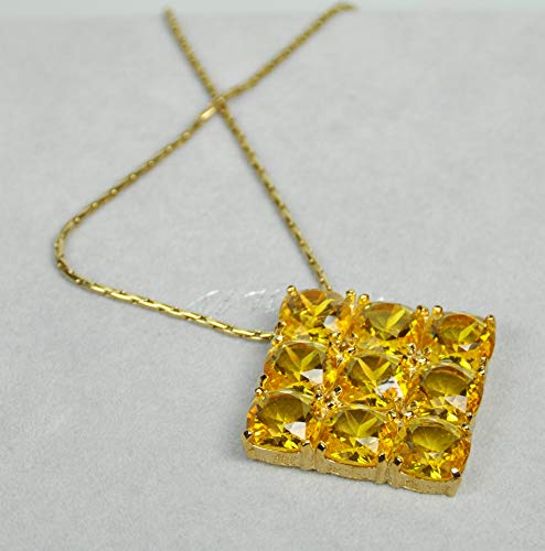 ITALIAN-MADE-NECKLACE-Gold-Plated-Metal-with-Swarovski-Crystal-MDSF99-GoldCitrine-0-1