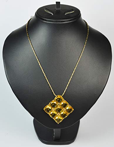 ITALIAN-MADE-NECKLACE-Gold-Plated-Metal-with-Swarovski-Crystal-MDSF99-GoldCitrine-0