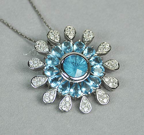 ITALIAN-MADE-NECKLACE-RHODIUM-PLATED-METAL-WITH-SWAROVSKI-STONE-N45031-SILVERLIGHT-BLUE-0-1