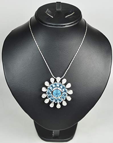 ITALIAN-MADE-NECKLACE-RHODIUM-PLATED-METAL-WITH-SWAROVSKI-STONE-N45031-SILVERLIGHT-BLUE-0