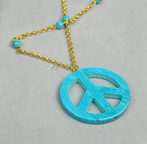 LEBANON-MADE-FASHION-NECKLACE-Gold-Plated-Chain-N4063-GoldTurquoise-0-1