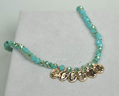 LEBANON-MADE-NECKLACE-Gold-Plated-Metal-with-crystal-N3206-Rose-Goldgreenish-0-0
