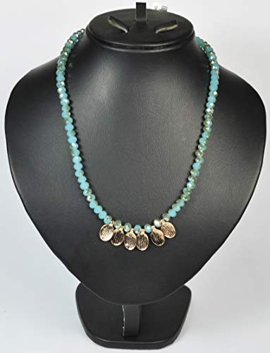 LEBANON-MADE-NECKLACE-Gold-Plated-Metal-with-crystal-N3206-Rose-Goldgreenish-0