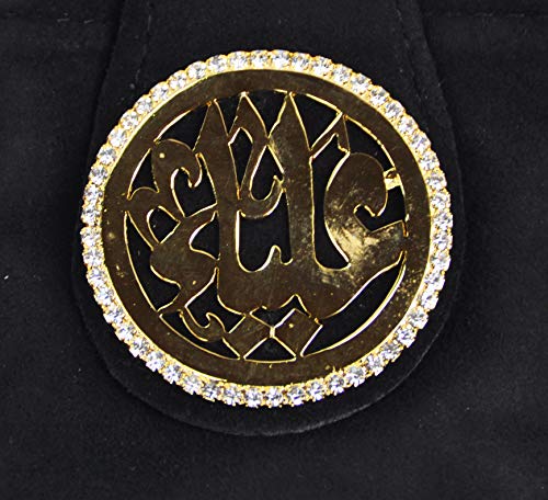 Lebanon-Bag-with-Gold-Plated-Name-ALIYA-with-Cubic-zirconMini-Sling-bagMobile-Holder-BGM13-Black-0-0