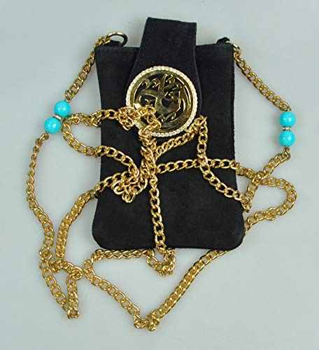 Lebanon-Bag-with-Gold-Plated-Name-AMAL-with-Cubic-zirconMini-Sling-bagMobile-Holder-BGM13-Black-0-1