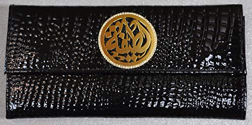 Lebanon-Bag-with-gold-Plated-Name-LATHIFA-with-Cubic-zirconSynthetic-Bag-BG1306-Black-0