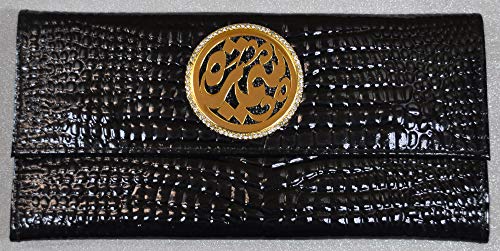 Lebanon-Bag-with-gold-Plated-Name-SAMEERA-with-Cubic-zirconSynthetic-Bag-BG1306-Black-0
