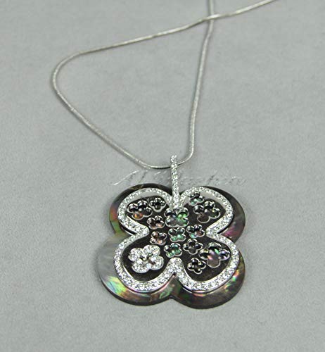 NECKLACE-RHODIUM-PLATED-METAL-WITH-CUBIC-ZIRCON-N49629-SILVERBLACK-0-0