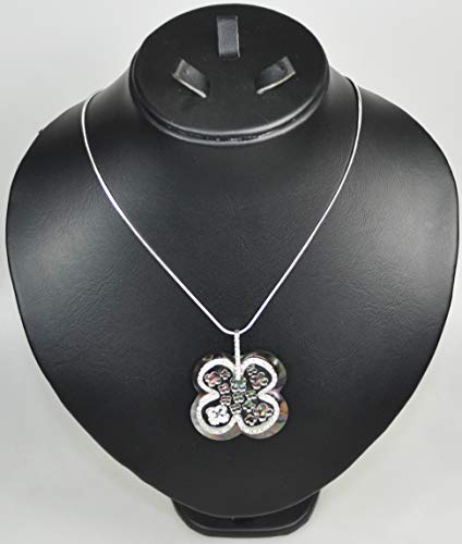 NECKLACE-RHODIUM-PLATED-METAL-WITH-CUBIC-ZIRCON-N49629-SILVERBLACK-0