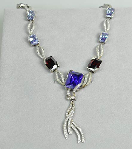 NECKLACE-RHODIUM-PLATED-METAL-WITH-CUBIC-ZIRCON-STONE-N2474-SILVERMULTY-COLOR-0-0