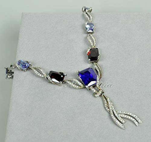 NECKLACE-RHODIUM-PLATED-METAL-WITH-CUBIC-ZIRCON-STONE-N2474-SILVERMULTY-COLOR-0-1