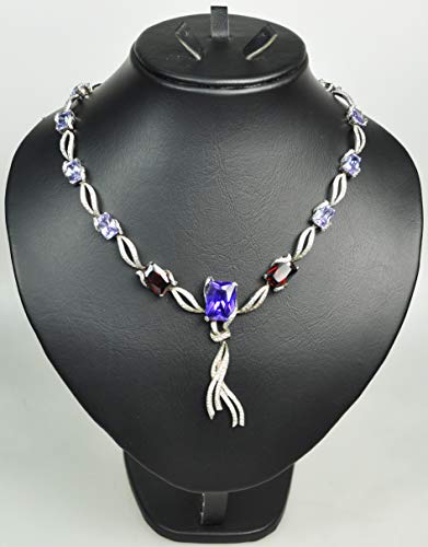 NECKLACE-RHODIUM-PLATED-METAL-WITH-CUBIC-ZIRCON-STONE-N2474-SILVERMULTY-COLOR-0