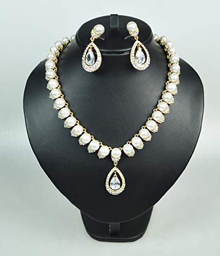 NECKLACE-SET-RHODIUM-PLATED-METAL-WITH-CUBIC-ZIRCON-STONE-AND-PEARL-ST4157-GOLD-0