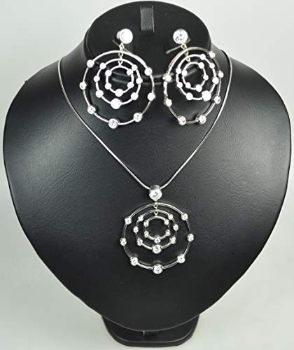 NECKLACE-SET-RHODIUM-PLATED-METAL-WITH-CUBIC-ZIRCON-STONE-ST49268-SILVER-0