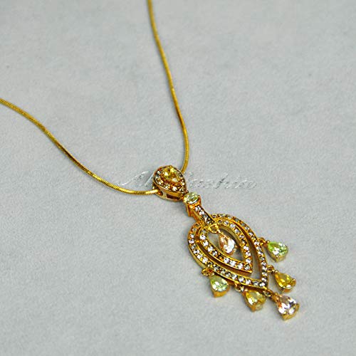 NECKLACE-SET-RHODIUM-PLATED-METAL-WITH-CUBIC-ZIRCON-STONE-ST49393-GOLDLIGHT-YELLOWLIGHT-GREEN-0-0