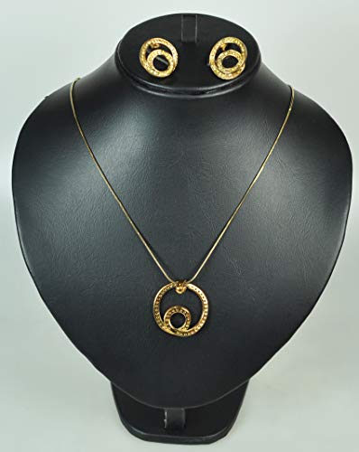 NECKLACE-with-Rhodium-Set-with-cubic-zircon-stone-DSF99-GoldLight-Yellow-Stone-0